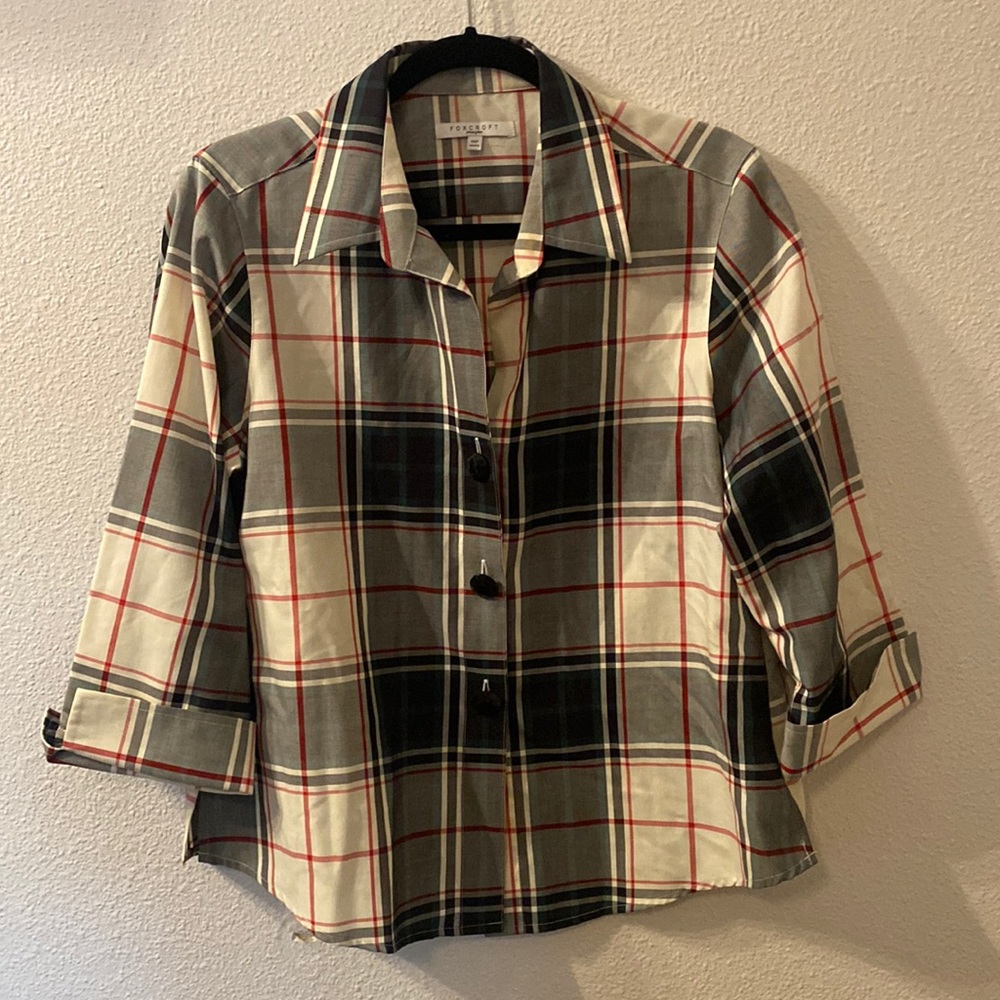 Foxcroft flannel size 14P